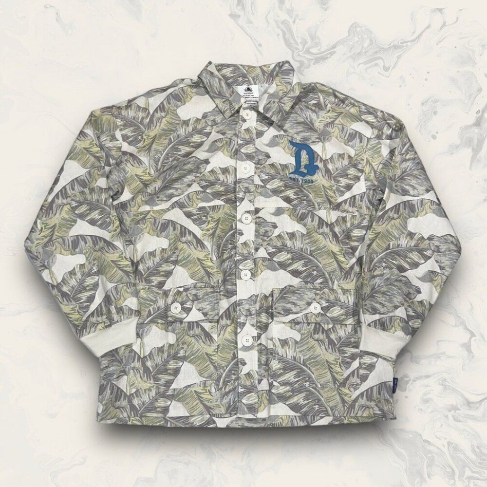 Disney Shirt Jersey Disneyland Resort Tropical Leaf Puff Print Mens Size Large